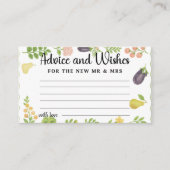 市場から出たばかりのアドバイスミセス・ブライダル エンクロージャーカード (正面)