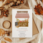 市場から出たばかりの可愛いブライダルシャワー 招待状