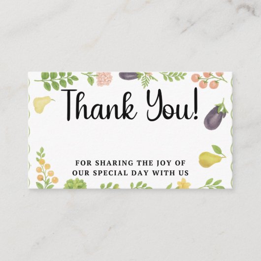 市場から出たばかりのThank You Enclosure Card エンクロージャーカード (正面)