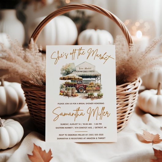市場から出た！ファームマーケットブライダルシャワー 招待状