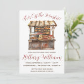 市場から出た!ベーカリースタンドブライダルシャワー 招待状 (スタンド正面)