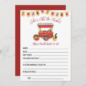 市場から外れたブライダルシャワーアドバイスカード 招待状 (正面/裏面)