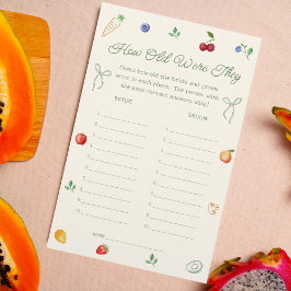 市場から外れたブライダルシャワー推測の年齢ゲーム