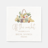 市場から外れたブライダルシャワー スタンダードカクテルナプキン (正面)