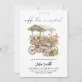 市場から外れたブライダルシャワー 招待状 (正面)