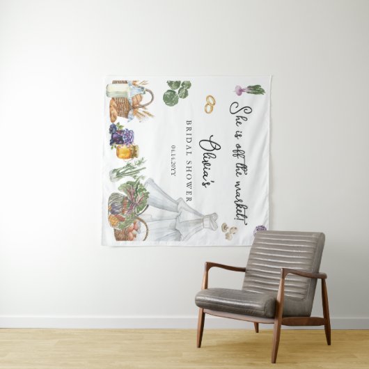 市場から外れた農家のブライダルシャワー写真 タペストリー (インサイチュ(横))