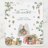 市場から外れて |ファーマーズマーケットブライダルシャワー ワインラベル (シングルラベル)