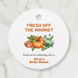 市場から届いたばかりのウェディングシャワーのお礼 フェイバータグ