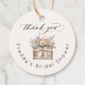 市場から届いたばかりのウェディングシャワーのお礼 フェイバータグ (正面)