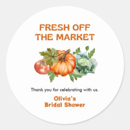 市場から届いたばかりのウェディングシャワーのお礼 ラウンドシール