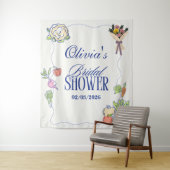 市場から届いたばかりのウェディングシャワーのために、気まぐれに描かれた タペストリー (インサイチュ)