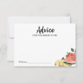 市場から届いたばかりのウェディングシャワーのアドバイスカード 招待状 (正面)