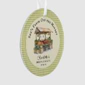 市場から届いたばかりのウェディングシャワーのオルゴールギフト オーナメント (正面)