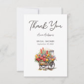 市場から届いたばかりのウェディングシャワーの感謝カード サンキューカード (正面)