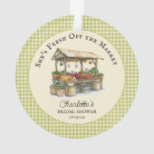 市場から届いたばかりのウェディングシャワーの飾りギフト オーナメント (裏面)