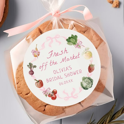 市場から届いたばかりのウェディングシャワーステッカー ラウンドシール