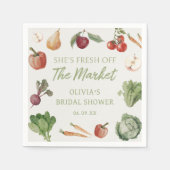 市場から届いたばかりのウェディングシャワーナプキン スタンダードカクテルナプキン (正面)