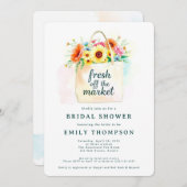 市場から届いたばかりのウェディングシャワー招待状 招待状 (正面/裏面)
