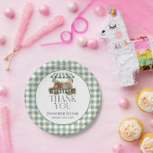 市場から届いたばかりのセージグリーン ペーパープレート (パーティー)