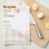 市場から届いたばかりのファーマーズマーケット ブライダルシャワー キッチンタオル (四つ折り)