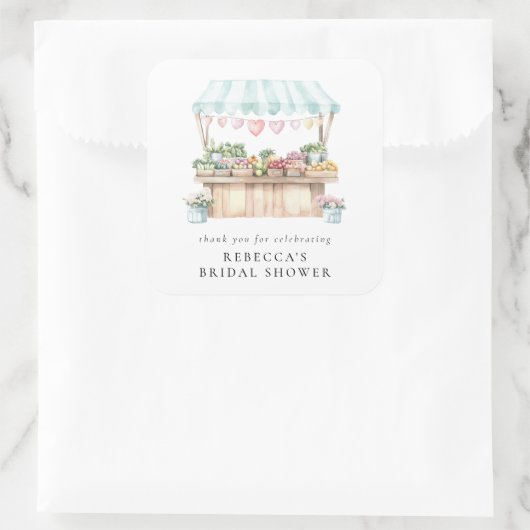 市場から届いたばかりのファーマーズマーケット ブライダルシャワー スクエアシール (バッグ)