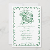 市場から届いたばかりのファーマーズマーケット ブライダルシャワー 招待状 (正面)