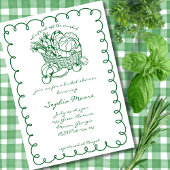 市場から届いたばかりのファーマーズマーケット ブライダルシャワー 招待状