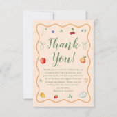 市場から届いたばかりのブライダルシャワーのお礼カード サンキューカード (正面)