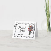 市場から届いたばかりのブライダルシャワーのお礼 サンキューカード (正面)