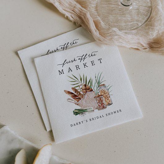 市場から届いたばかりのブライダルシャワーナプキン スタンダードカクテルナプキン