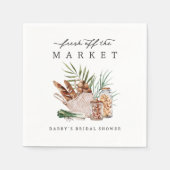 市場から届いたばかりのブライダルシャワーナプキン スタンダードカクテルナプキン (正面)