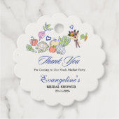市場から届いたばかりのブライダルシャワーパーティー感謝 フェイバータグ (正面)