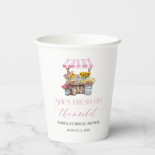 市場から届いたばかりのブライダルシャワーパーティー 紙コップ (裏面)