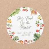 市場から届いたばかりのブライダルシャワーラベル ラウンドシール