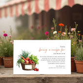 市場から届いたばかりのブライダルシャワーレシピリクエスト エンクロージャーカード