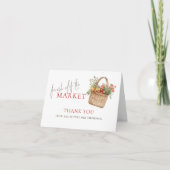 市場から届いたばかりのブライダルシャワー感謝祭 サンキューカード (正面)