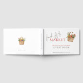 市場から届いたばかりのブライダルシャワー ゲストブック (全面)