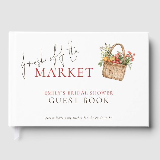 市場から届いたばかりのブライダルシャワー ゲストブック (正面)