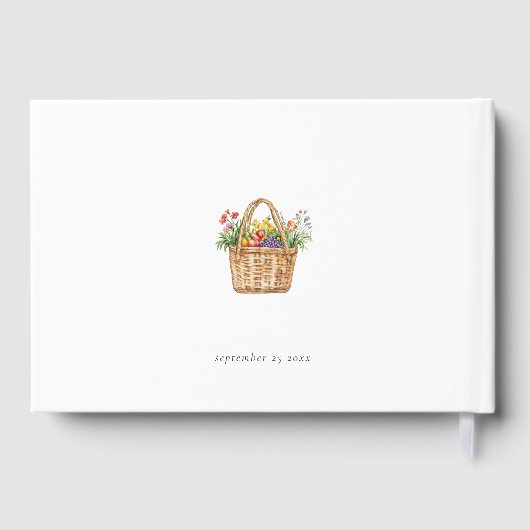 市場から届いたばかりのブライダルシャワー ゲストブック (裏面)