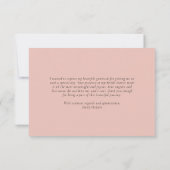 市場から届いたばかりのブライダルシャワー サンキューカード (裏面)