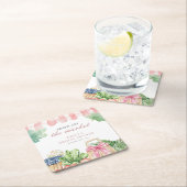 市場から届いたばかりのブライダルシャワー スクエアペーパーコースター (インサイチュ)