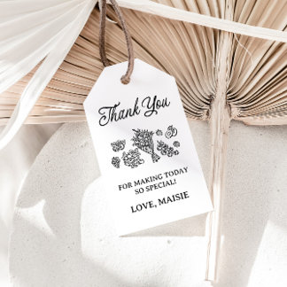 市場から届いたばかりのブライダルシャワー・ファーマーズマーケット ギフトタグ