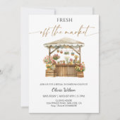市場から届いたばかりのブライダルシャワー - ラスティック&ファン 招待状 (正面)