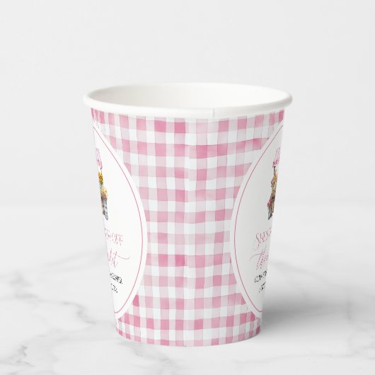 市場から届いたばかりのブライダルシャワー 紙コップ (右)