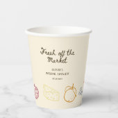 市場から届いたばかりのブライダルシャワー 紙コップ (正面)