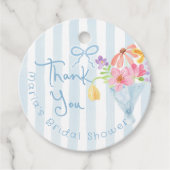 市場から届いたばかりのブルーの水彩タンク、ありがとうございます フェイバータグ (正面)