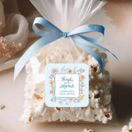 市場から届いたばかりのブルー ブライダルシャワー スクエアシール