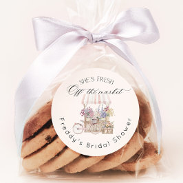 市場から届いたばかりのボーホー フラワー カート ブライダル ラウンドシール