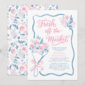 市場から届いたばかりの不思議なブライダルシャワー 招待状 (正面/裏面)