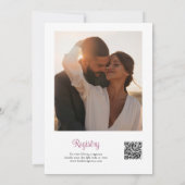 市場から届いたばかりの写真QRコード付き ブライダルシャワー 招待状 (裏面)